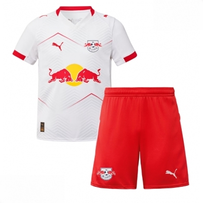 RB Leipzig Antonio Nusa #7 Hjemmedraktsett Barn 2025-26 rød drakt med shorts-1