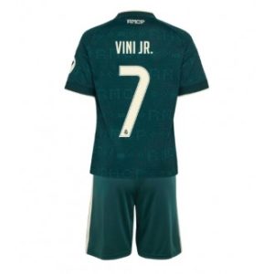 Real Madrid Vinicius Junior #7 Bortedrakt til barn 2026-27 grønn Fotballtrøye