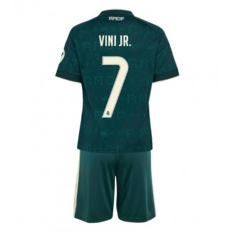 Real Madrid Vinicius Junior #7 Bortedrakt til barn 2026-27 grønn Fotballtrøye