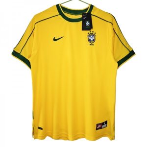 Billige Brasil Hjemmedrakt 1998 retro drakter til herre