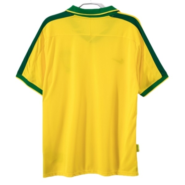 Brasil fotballdrakt landslaget Hjemmedrakt Retro 1997 gul-1