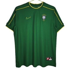 Brasil Keeper Hjemmedrakt Retro 1998 grønn Fotballdrakter