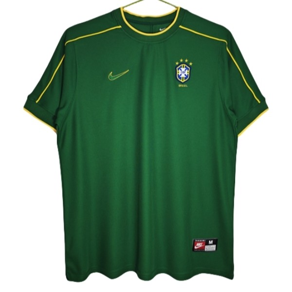 Brasil Keeper Hjemmedrakt Retro 1998 grønn Fotballdrakter