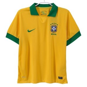Brasil Landslagsdrakt Hjemmedrakt Retro 2013 gul grønn Fotballdrakter