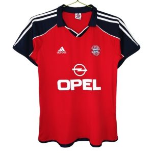 FC Bayern München Hjemmedrakt retrodrakt 2000-2001 rød svart