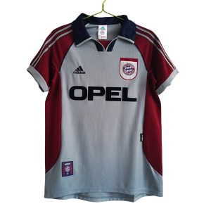 Fotballdrakter Retro FC Bayern München Bortedrakt 1998-1999 rød og grå