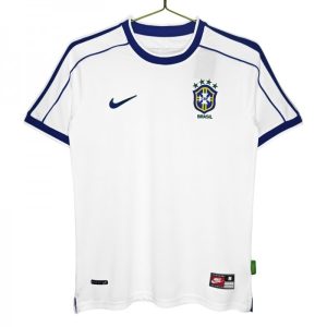 Herre Retro Brasil Keeper Bortedrakt 1998 Hvit