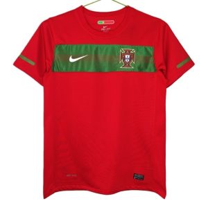 Portugal 2010 Retrodrakt Hjemmedrakt rød Fotballdrakter