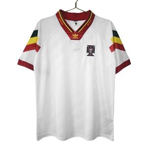 Portugal Bortedrakt 1992-1994 Retro Fotballdrakter hvit