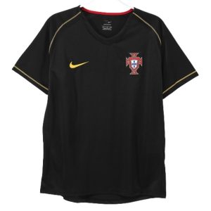 Portugal Bortedrakt Retro 2006 fotballdrakt herre svart