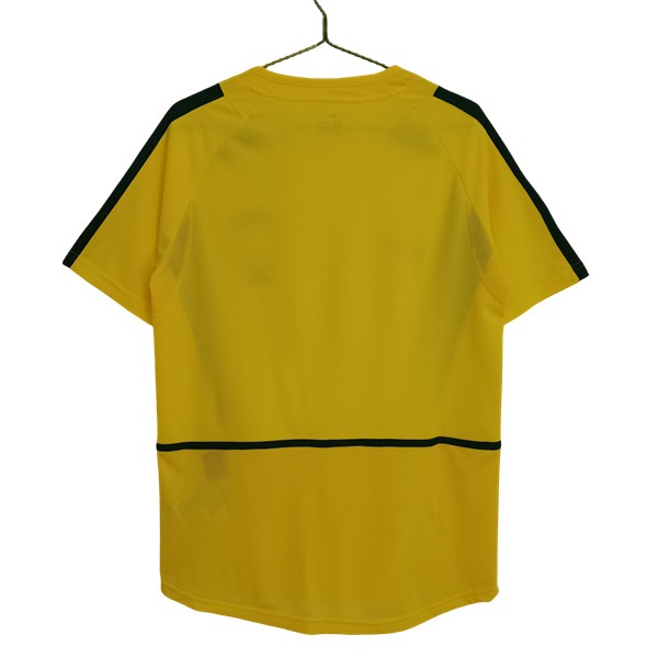 Retro Brasil Hjemmedrakt 2002 Fotballtrøye Med Eget Navn-1