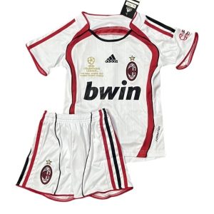 Retro Fotballdrakter Barn AC Milan Bortedrakt 2006-2007 hvit