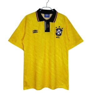 Retro Fotballdrakter Brasil Hjemmedrakt 1991-1993 gul