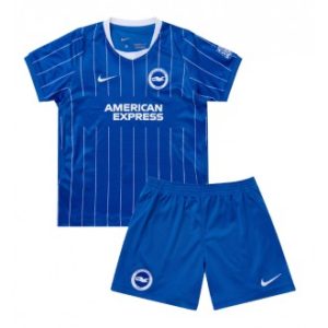 Fotballdrakt med eget navn Brighton Hjemmedrakt 2026-27 blå draktsett barn