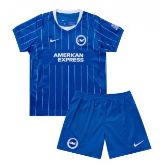 Fotballdrakt med eget navn Brighton Hjemmedrakt 2026-27 blå draktsett barn