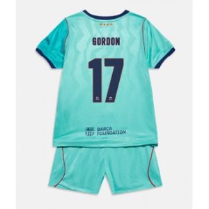 Barcelona Anthony Gordon #17 Tredje skjorte til barn 2026-27 grønn Fotballdrakt