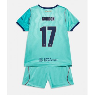 Barcelona Anthony Gordon #17 Tredje skjorte til barn 2026-27 grønn Fotballdrakt