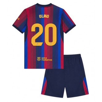 Billig Fotballdrakt for Barn Barcelona Dani Olmo #20 Hjemmedrakt 2026-27