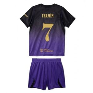 Barcelona barnedrakt barn Bortedrakt 2026-27 Fermin Lopez #7 Fotballdrakt
