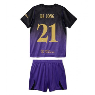Billig Fotballdrakt for Barn Barcelona 2026-27 Frenkie de Jong #21 Bortedrakt med Shorts