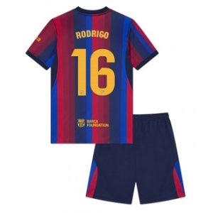 Barcelona Rodri Hernandez #16 Hjemmedrakt barn 2026-27 Draktsett med Shorts Fotballdrakt