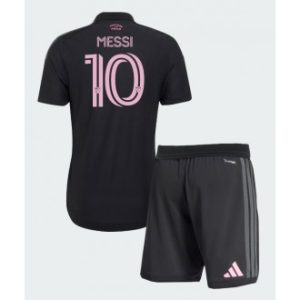 Inter Miami Lionel Messi #10 Bortedrakt 2026-27 svart Draktsett til Barn