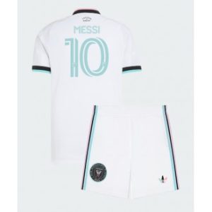 Hvit Inter Miami drakt barn 2026-27 Lionel Messi #10 Tredje skjorte med shorts