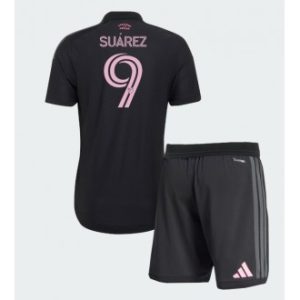 Inter Miami Luis Suarez #9 Bortedrakt 2026-27 svart Fotballdraktsett for Barn