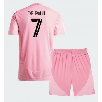 Inter Miami Rodrigo De Paul #7 Hjemmedrakt 2026-27 rosa Fotball Barndrakt