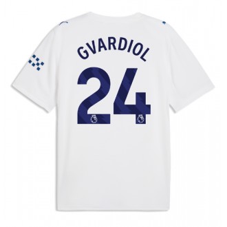 Manchester City Josko Gvardiol #24 Tredje skjorte 2026-27 hvit Kortermet