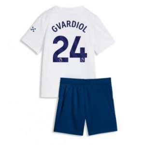 Kjøp Manchester City Tredje skjorte barn 2026-27 Josko Gvardiol #24 drakt med shorts