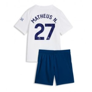Manchester City Matheus Nunes #27 Tredje skjorte 2026-27 for barn Fotballdrakt med Shorts