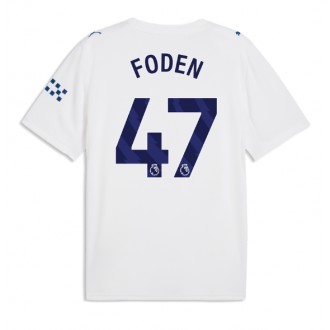 Herre Manchester City Tredje skjorte 2026-27 Phil Foden #47 hvit Kortermet