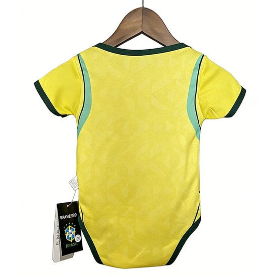 Brasil landslagsdrakt Hjemmedrakt 2026/27 gul Fotballbody til baby-1