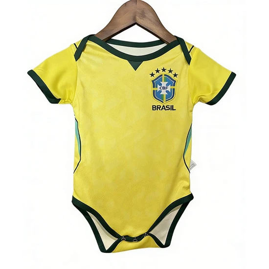 Brasil landslagsdrakt Hjemmedrakt 2026/27 gul Fotballbody til baby