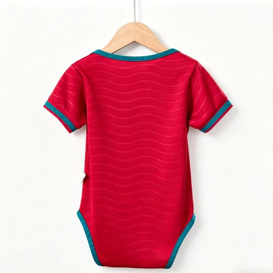 Rød fotballbody Portugal landslagsdrakt 2026-2027 baby Hjemmedrakt-1