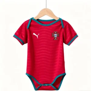 Rød fotballbody Portugal landslagsdrakt 2026-2027 baby Hjemmedrakt