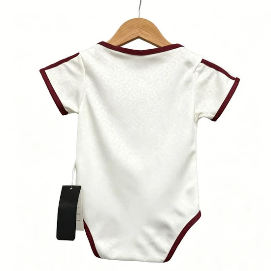 Spania landslagsdrakt Fotballbody Baby 2026/27 Bortedrakt Body hvit-1