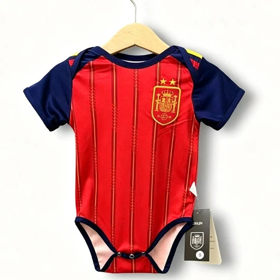 Spania landslagsdrakt Fotballbody Baby 2026/27 Hjemmedrakt Body rød